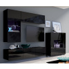 MEBLINE Obývacia stena CALABRIA 3 čierna / čierny lesk MEBLINE Obývacia stena CALABRIA 3 čierna / čierny lesk