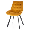 Jedálenská stolička MONTI VELVET, čierna-curry bluvel 68 Jedálenská stolička MONTI VELVET, čierna-curry bluvel 68