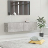 TV stolík betónovosivý 120 × 30 × 30 cm drevotrieska TV stolík betónovosivý 120 × 30 × 30 cm drevotrieska