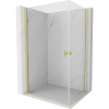 Mexen Mist-B Duo, 2-krídlový výklopný sprchový kút 100 x 90 cm, číre sklo, zlatý matný profil, 8A2-100-090-55-00 Mexen Mist-B Duo, 2-krídlový výklopný sprchový kút 100 x 90 cm, číre sklo, zlatý matný profil, 8A2-100-090-55-00