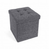 SONGMICS Úložný sedací box čalúnený skladací 38x38 cm tmavosivý SONGMICS Úložný sedací box čalúnený skladací 38x38 cm tmavosivý