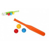 Baseballová pálka 50cm + loptičky 3ks plast mix farieb Baseballová pálka 50cm + loptičky 3ks plast mix farieb