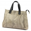 Dámska kožená kabelka Luka 26-034 CROCO taupe 40 x 28 x 15 cm Dámska kožená kabelka Luka 26-034 CROCO taupe 40 x 28 x 15 cm