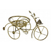 Stojan na kvety - Kvetinový kovový stojan na bicykel na striebornom hrnci (Stojan na kvety - Kvetinový kovový stojan na bicykel na striebornom hrnci)