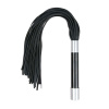 EasyToys Fetish Long Flogger with Metal Grip, čierny korbáč z umelej kože 44 cm EasyToys Fetish Long Flogger with Metal Grip, čierny korbáč z umelej kože 44 cm