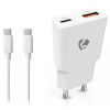 NEDIS NEDIS síťová nabíječka/ 30 W/ PD 3.0/ rychlé nabíjení/ 1.5 / 2.0 / 2.22 / 3.0 A/ USB-A/ USB-C/ bílá/ kabel 1,5m NEDIS NEDIS síťová nabíječka/ 30 W/ PD 3.0/ rychlé nabíjení/ 1.5 / 2.0 / 2.22 / 3.0 A/ USB-A/ USB-C/ bílá/ kabel 1,5m