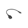 Kábel USB A (zásuvka) - micro USB,OTG 20cm Kábel USB A (zásuvka) - micro USB,OTG 20cm