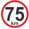 Samolepka reflexná malá - 75km AutoZulu Samolepka reflexná malá - 75km AutoZulu