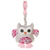 4Baby Závesná plyšová hračka s pískatkom, Sova, ružová 4Baby Závesná plyšová hračka s pískatkom, Sova, ružová