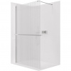 CERANO - Sprchová zástena Walk-in Onyx Cube Ľ/P - 8 mm + polička/držiak na uteráky - hranatá vzpera - chróm, ryhované sklo - 120x200 cm CERANO - Sprchová zástena Walk-in Onyx Cube Ľ/P - 8 mm + polička/držiak na uteráky - hranatá vzpera - chróm, ryhované sklo - 120x200 cm