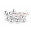 Guličky na drôtiku strieborné plody jarabiny ozdobné 1,5cm 10 KS Guličky na drôtiku strieborné plody jarabiny ozdobné 1,5cm 10 KS