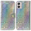 Peňaženkové kožené puzdro Colorful na Motorola Moto G13 / G23 / G53 5G - Strieborná Peňaženkové kožené puzdro Colorful na Motorola Moto G13 / G23 / G53 5G - Strieborná
