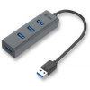 USB Hub i-tec Metal USB 3.0 / 4x USB 3.0 (U3HUBMETAL403) sivý