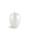 Zvieracia urna Crystal Heart so sviečkou - Biela 0,5l Zvieracia urna Crystal Heart so sviečkou - Biela 0,5l