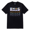 HUF - Fractal T-Shirt black Veľkosť: S HUF - Fractal T-Shirt black Veľkosť: S