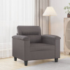 zahrada-XL Kreslo sivé 60 cm umelá koža 359575 zahrada-XL Kreslo sivé 60 cm umelá koža 359575
