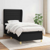 Box spring postel s matrací černá 100 x 200 cm textil Černý 3128583 Box spring postel s matrací černá 100 x 200 cm textil Černý 3128583