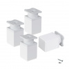 Walteco Nábytková noha 40x40x60mm, 50 kg, aluminium optik, biela, 4 ks , 50611 Walteco Nábytková noha 40x40x60mm, 50 kg, aluminium optik, biela, 4 ks , 50611