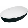 Villeroy & Boch Artis umývadlo 61x41 cm oválny pultové umývadlo biela-čierna matná 419861BCT8 Villeroy & Boch Artis umývadlo 61x41 cm oválny pultové umývadlo biela-čierna matná 419861BCT8