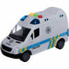 Teddies policajná dodávka na zotrvačník so zvukom a svetlom 15 cm Teddies policajná dodávka na zotrvačník so zvukom a svetlom 15 cm