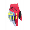 rukavice FULL BORE, ALPINESTARS, dětské (světle modrá/červená/žlutá fluo/černá) 2024 3XS