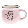 Hrnček keramický s mačkou - ružový 75 ml Hrnček keramický s mačkou - ružový 75 ml