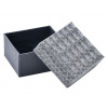 B-TOP Trblietavá papierová darčeková krabička na šperky 4,5 x 5 cm - šedá / čierna B-TOP Trblietavá papierová darčeková krabička na šperky 4,5 x 5 cm - šedá / čierna