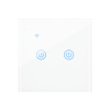 BLOW Tuya WiFi dotykový sklenený vypínač svetla, dvojkanálový, biely BLOW Tuya WiFi dotykový sklenený vypínač svetla, dvojkanálový, biely