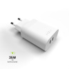 Adaptér FIXED s výstupom 2x USB-C podpora PD 35 W biely Adaptér FIXED s výstupom 2x USB-C podpora PD 35 W biely