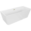 Mexen Volta voľne stojaca vaňa pri stene 150 x 75 cm, biela, prepad zlato - 51131507500-50 Mexen Volta voľne stojaca vaňa pri stene 150 x 75 cm, biela, prepad zlato - 51131507500-50
