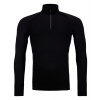 Pánske funkčné tričko ORTOVOX 230 Competition Zip Neck Black raven XXL Pánske funkčné tričko ORTOVOX 230 Competition Zip Neck Black raven XXL