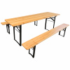Pivný set 197x60 cm – Záhradný stôl s lavicami pre 8 osôb | Masív + kov - 197cm x 60cm - Pivný set 197x60 cm – Záhradný stôl s lavicami pre 8 osôb | Masív + kov - 197cm x 60cm -