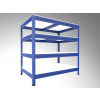Kovový regál Biedrax 50 x 75 x 120 cm, modrý - 4 police biele lamino 12mm Kovový regál Biedrax 50 x 75 x 120 cm, modrý - 4 police biele lamino 12mm