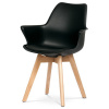 Autronic, Jedálenská stolička, čierna, plast, ekokoža, CT-771 BK Autronic, Jedálenská stolička, čierna, plast, ekokoža, CT-771 BK
