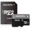 Pamäťová karta ADATA microSDXC karta 64GB UHS-I Class 10 + SD adaptér, Premier (AUSDX64GUICL10-RA1) Pamäťová karta ADATA microSDXC karta 64GB UHS-I Class 10 + SD adaptér, Premier (AUSDX64GUICL10-RA1)