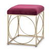 Štýlová Červeno-Zlatá Taburetka Štýlová Červeno-Zlatá Taburetka