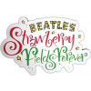 The Beatles Strawberry Fields Forever Logo Embossed Magnetka The Beatles Strawberry Fields Forever Logo Embossed Magnetka
