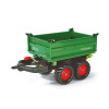 Rollytoys Vlečka so závitovkovým vyklápaním do 3 strán 2osá - zelená Rollytoys Vlečka so závitovkovým vyklápaním do 3 strán 2osá - zelená