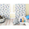Biante Detský bavlnený záves Sandra SA-653 Mačací svet modrý na bielom 150x150 cm Biante Detský bavlnený záves Sandra SA-653 Mačací svet modrý na bielom 150x150 cm