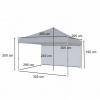 LUARO záhradný pavilón párty stan komerčný altánok 3x3m čierny LUARO záhradný pavilón párty stan komerčný altánok 3x3m čierny