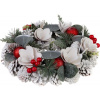 Veniec MagicHome Vianoce, prírodný, biely, adventný, 30 cm Veniec MagicHome Vianoce, prírodný, biely, adventný, 30 cm