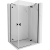 Mexen Mist-H Duo, 2-krídlový výklopný sprchový kút 75 x 110 cm, číre sklo, čierny profil, 8A5-075L-110P-70-00 Mexen Mist-H Duo, 2-krídlový výklopný sprchový kút 75 x 110 cm, číre sklo, čierny profil, 8A5-075L-110P-70-00