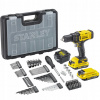 Aku Vŕtačka Stanley FatMax SFMCD700D2A-QW 2x2Ah + príslušenstvo 100ks Aku Vŕtačka Stanley FatMax SFMCD700D2A-QW 2x2Ah + príslušenstvo 100ks
