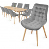 MIADOMODO sada prešívaných jedál. stoličiek, sv. šedá, 8 ks MIADOMODO sada prešívaných jedál. stoličiek, sv. šedá, 8 ks