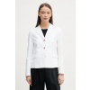 Tommy Hilfiger jednoradové sako dámske s prímesou ľanu WW0WW49335 biela 40 Tommy Hilfiger jednoradové sako dámske s prímesou ľanu WW0WW49335 biela 40