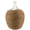 J-Line by Jolipa Veľká sklenená váza omotaná rákosom Marcellin - ∅ 37,5 * 53 cm - J-Line by Jolipa J-Line by Jolipa Veľká sklenená váza omotaná rákosom Marcellin - ∅ 37,5 * 53 cm - J-Line by Jolipa