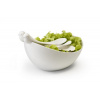 Misa s nástrojmi Qualy Sparrow Salad Bowl, biela-biela Misa s nástrojmi Qualy Sparrow Salad Bowl, biela-biela