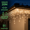 Vianočná led svetelná záclona na spájanie vonkajšia - programy - časovač + diaľkový ovládač - 500led - 20m teplá biela Vianočná led svetelná záclona na spájanie vonkajšia - programy - časovač + diaľkový ovládač - 500led - 20m teplá biela