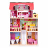 EcoToys Drevený domček pre bábiky s nábytkom - 3 poschodia