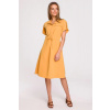 Dámske košeľové šaty Yellow S298 - Stylove S Žlutá Dámske košeľové šaty Yellow S298 - Stylove S Žlutá